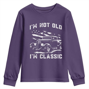 I'm Not Old I'm Classic Youth Sweatshirt 1932 American Classic Hotrod TS14 Purple Print Your Wear