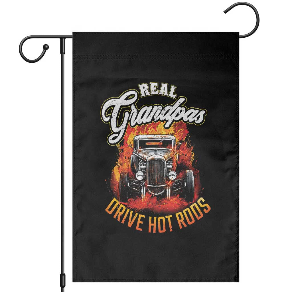 Real Grandpas Drive Hotrods Garden Flag Vintage 1932 Hotrod TS14 Black Print Your Wear