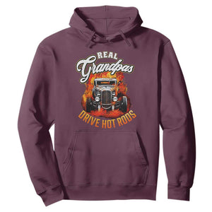 Real Grandpas Drive Hotrods Hoodie Vintage 1932 Hotrod TS14 Maroon Print Your Wear