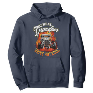 Real Grandpas Drive Hotrods Hoodie Vintage 1932 Hotrod TS14 Navy Print Your Wear
