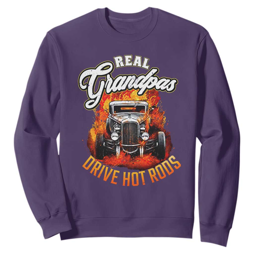 Real Grandpas Drive Hotrods Sweatshirt Vintage 1932 Hotrod TS14 Purple Print Your Wear
