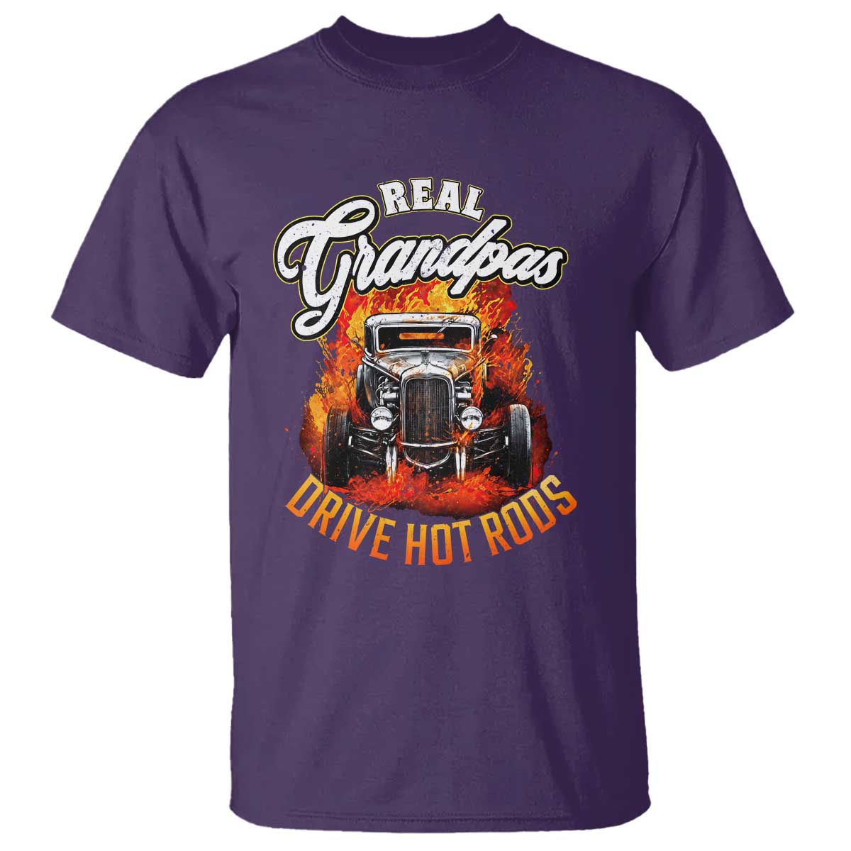 Real Grandpas Drive Hotrods T Shirt Vintage 1932 Hotrod TS14 Purple Print Your Wear