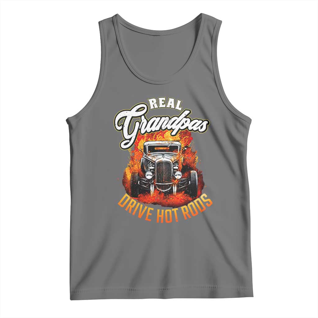 Real Grandpas Drive Hotrods Tank Top Vintage 1932 Hotrod TS14 Black Heather Print Your Wear