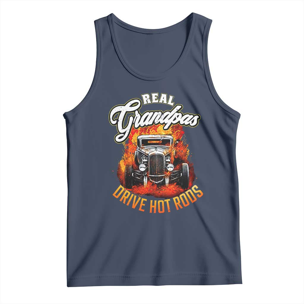 Real Grandpas Drive Hotrods Tank Top Vintage 1932 Hotrod TS14 Navy Print Your Wear