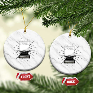 Funny Typewriter Ceramic Ornament I Am An Author What Is Your Superpower TS14 1pc White Marble Print Your Wear