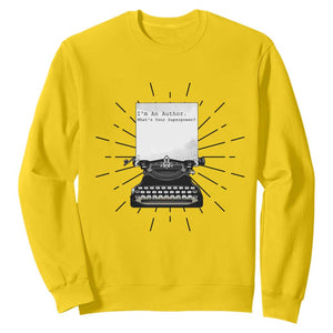 Funny Typewriter Sweatshirt I Am An Author What Is Your Superpower TS14 Daisy Print Your Wear