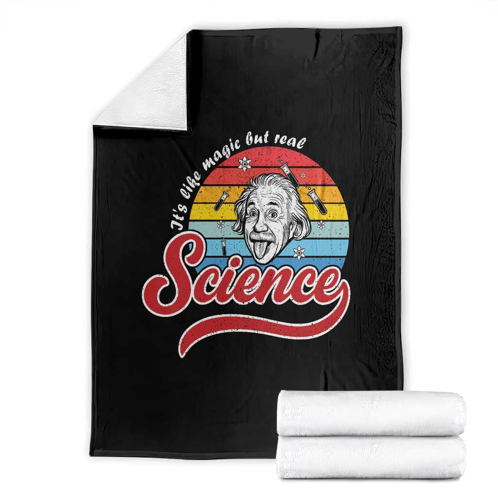 Science It Is Like Magic But Real Throw Blanket Funny Science Teacher TS14 Black Print Your Wear