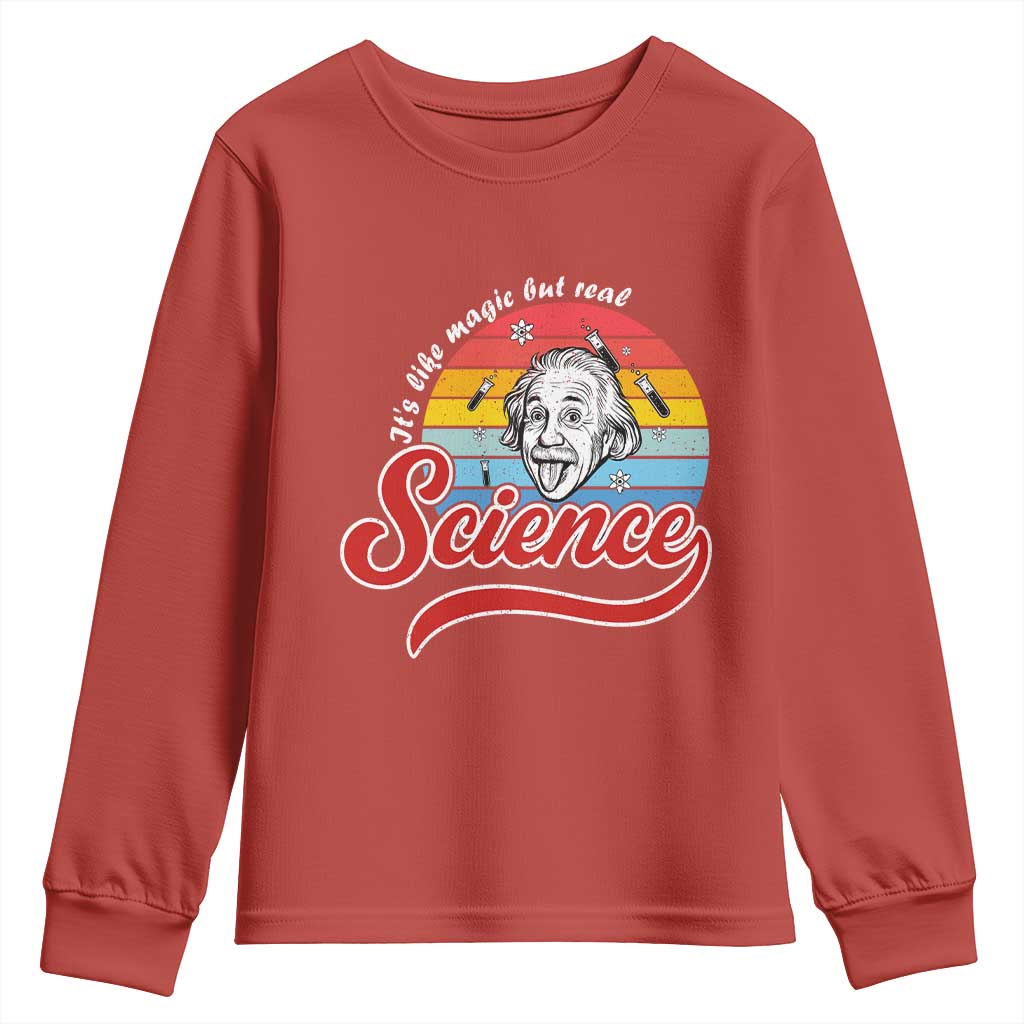 Science It Is Like Magic But Real Youth Sweatshirt Funny Science Teacher TS14 Red Print Your Wear