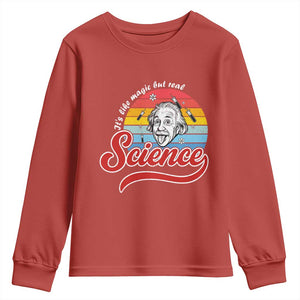 Science It Is Like Magic But Real Youth Sweatshirt Funny Science Teacher TS14 Red Print Your Wear
