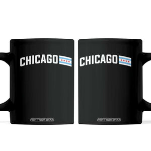 Sweet Chicago Flag Red Six Pointed Stars Coffee Mug TS14 Black Print Your Wear