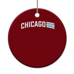 Sweet Chicago Flag Red Six Pointed Stars Ceramic Ornament TS14 1pc Red Print Your Wear