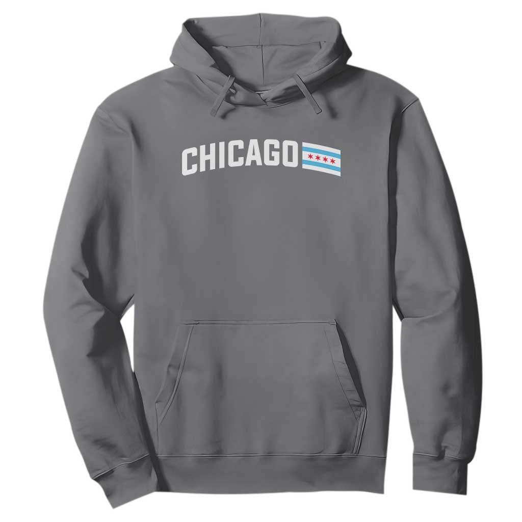 Sweet Chicago Flag Red Six Pointed Stars Hoodie TS14 Charcoal Print Your Wear