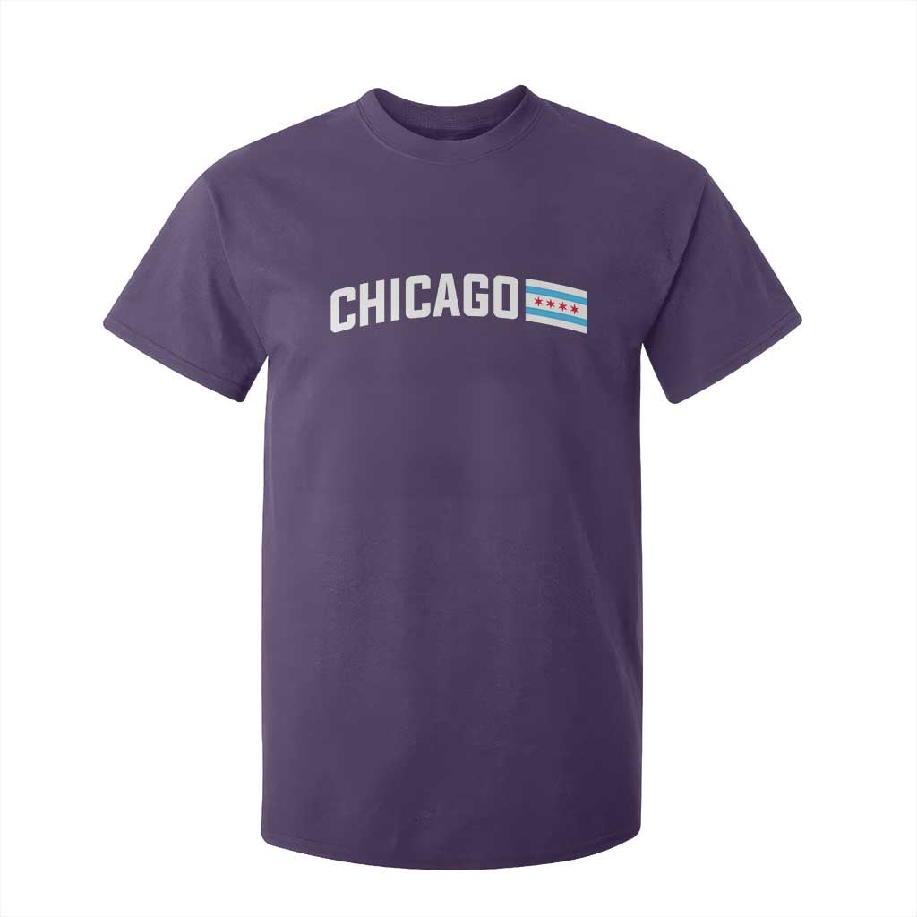 Sweet Chicago Flag Red Six Pointed Stars T Shirt For Kid TS14 Purple Print Your Wear