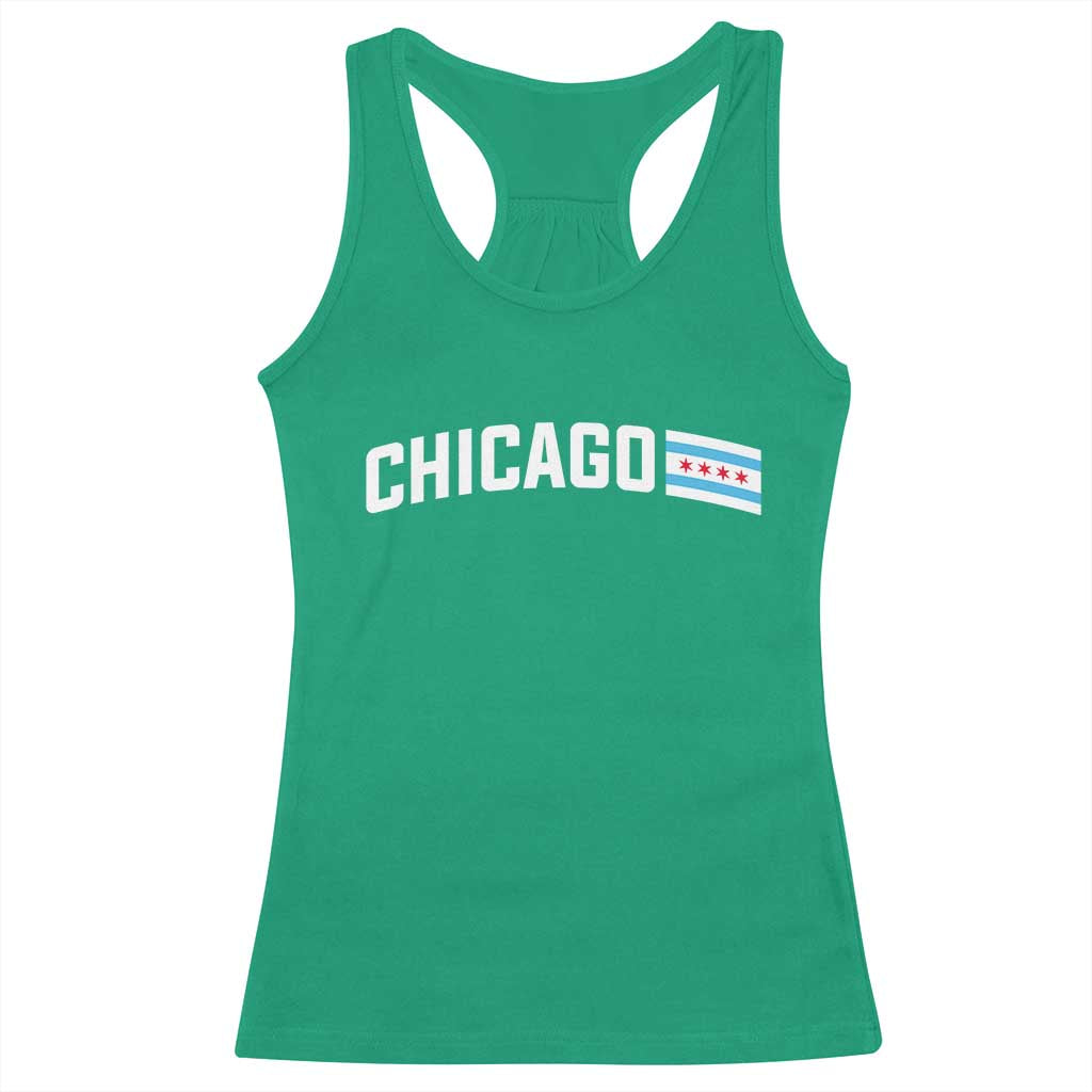 Sweet Chicago Flag Red Six Pointed Stars Racerback Tank Top TS14 Irish Green Print Your Wear