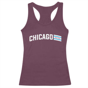 Sweet Chicago Flag Red Six Pointed Stars Racerback Tank Top TS14 Maroon Print Your Wear