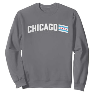 Sweet Chicago Flag Red Six Pointed Stars Sweatshirt TS14 Charcoal Print Your Wear