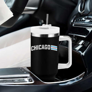 Sweet Chicago Flag Red Six Pointed Stars Tumbler With Handle TS14 Print Your Wear