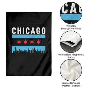 Vintage Chicago City Skyline Flag Garden Flag TS14 Print Your Wear