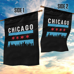 Vintage Chicago City Skyline Flag Garden Flag TS14 Print Your Wear