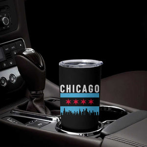 Vintage Chicago City Skyline Flag Tumbler Cup TS14 Print Your Wear