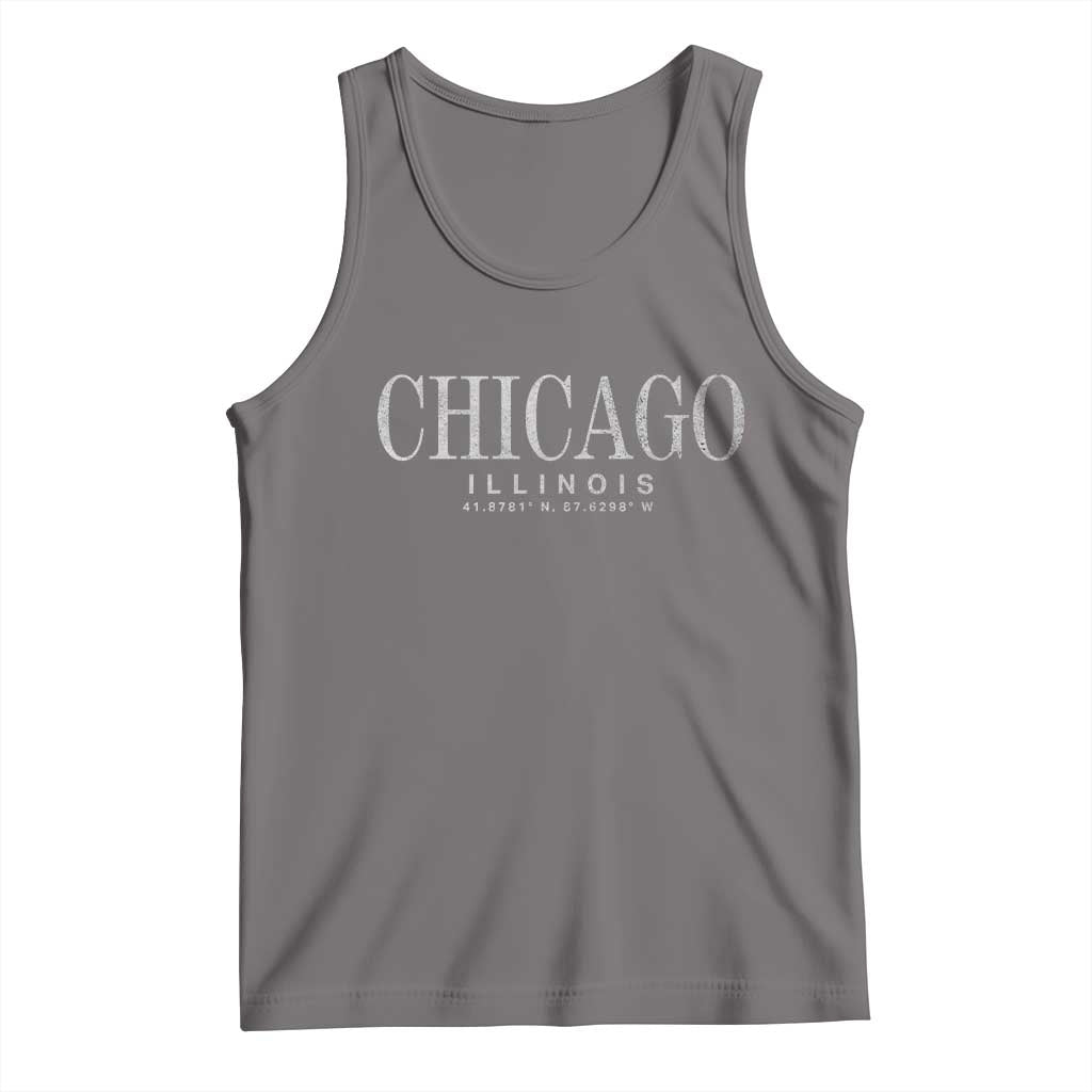 Chicago Illinois IL Est 1837 Vintage Travel Souvenir Tank Top TS14 Deep Heather Print Your Wear