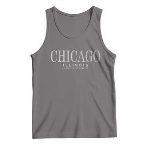 Chicago Illinois IL Est 1837 Vintage Travel Souvenir Tank Top TS14 Deep Heather Print Your Wear