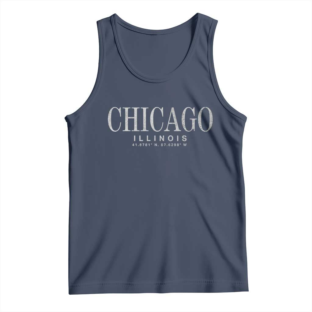 Chicago Illinois IL Est 1837 Vintage Travel Souvenir Tank Top TS14 Navy Print Your Wear