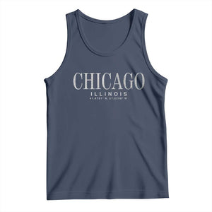 Chicago Illinois IL Est 1837 Vintage Travel Souvenir Tank Top TS14 Navy Print Your Wear