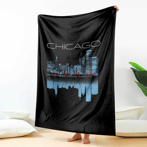 Chicago City Skyline Night Lights Throw Blanket TS14 Print Your Wear