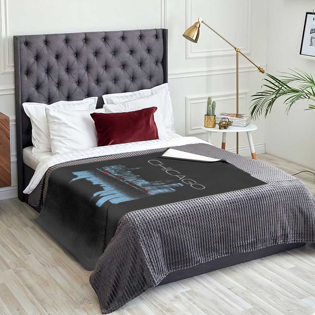 Chicago City Skyline Night Lights Throw Blanket TS14 Print Your Wear
