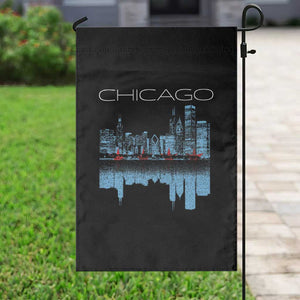 Chicago City Skyline Night Lights Garden Flag TS14 Print Your Wear