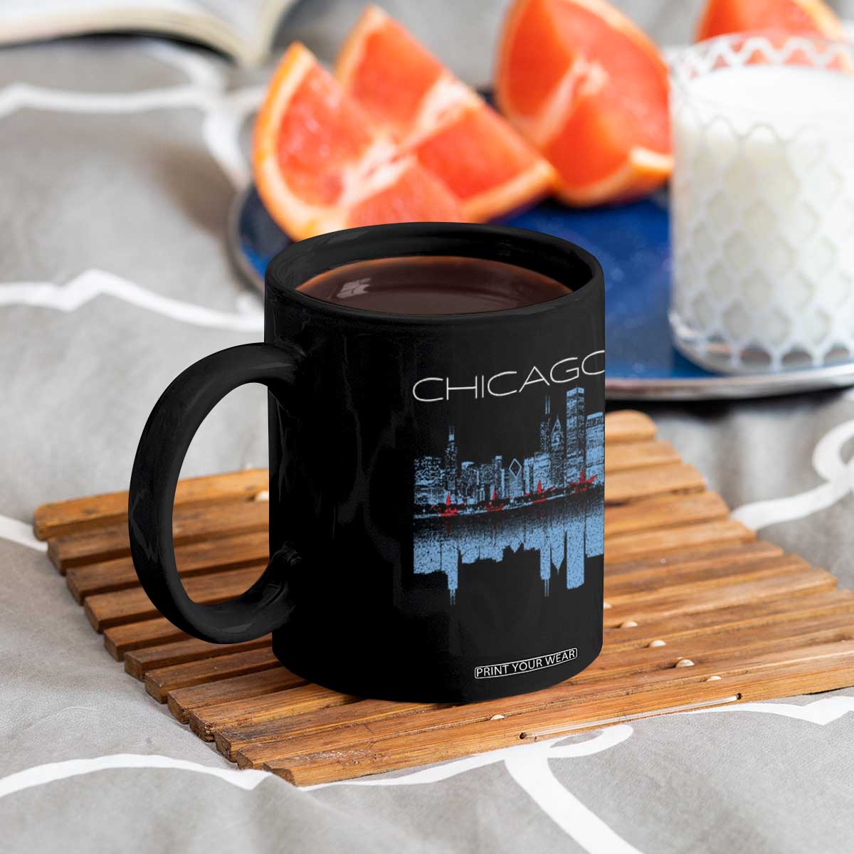 Chicago City Skyline Night Lights Coffee Mug TS14 Print Your Wear