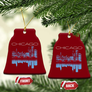 Chicago City Skyline Night Lights Ceramic Ornament TS14 Print Your Wear