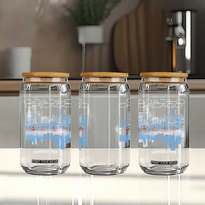 Chicago City Skyline Night Lights Glass Can TS14 Print Your Wear