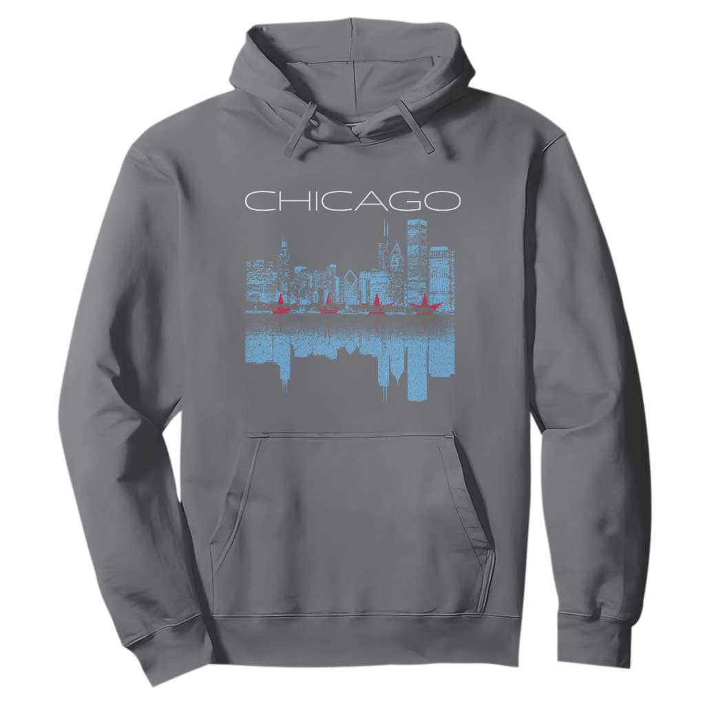 Chicago City Skyline Night Lights Hoodie TS14 Charcoal Print Your Wear