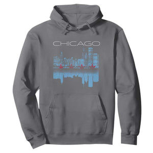 Chicago City Skyline Night Lights Hoodie TS14 Charcoal Print Your Wear