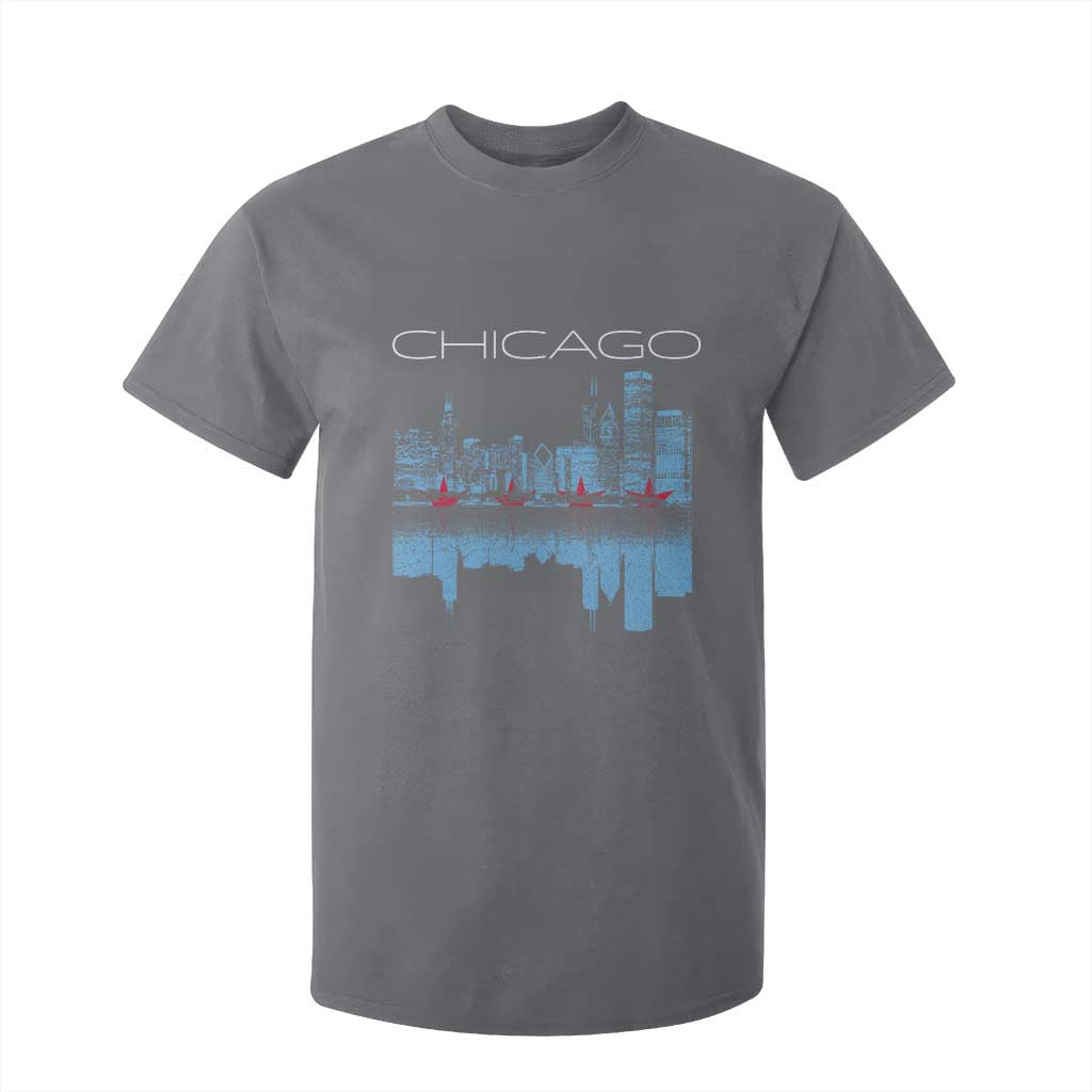 Chicago City Skyline Night Lights T Shirt For Kid TS14 Charcoal Print Your Wear
