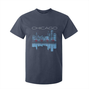 Chicago City Skyline Night Lights T Shirt For Kid TS14 Navy Print Your Wear