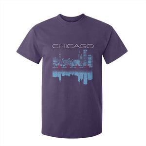 Chicago City Skyline Night Lights T Shirt For Kid TS14 Purple Print Your Wear