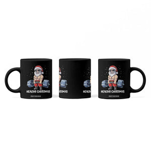 Funny Santa Gym Xmas Coffee Mug Healthy Christmas TS14 Print Your Wear