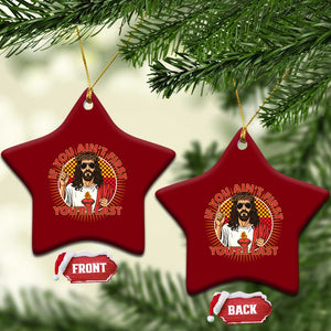 Funny Jesus Racing Ceramic Ornament If You Are Not First You Are Last TS14 Print Your Wear