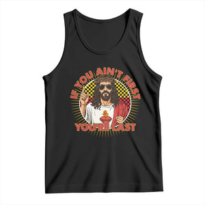 Funny Jesus Racing Tank Top If You Are Not First You Are Last TS14 Black Print Your Wear