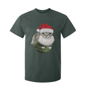 Watermelon Cat Christmas T Shirt For Kid Funny Silly Kitten Meme TS14 Dark Forest Green Print Your Wear