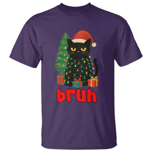 Funny Cat Bruh Christmas T Shirt Silly Meme Kitty Xmas TS14 Purple Print Your Wear