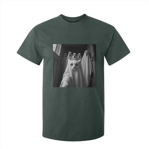 Funny Ghost Cat Halloween Meme T Shirt For Kid TS14 Dark Forest Green Print Your Wear