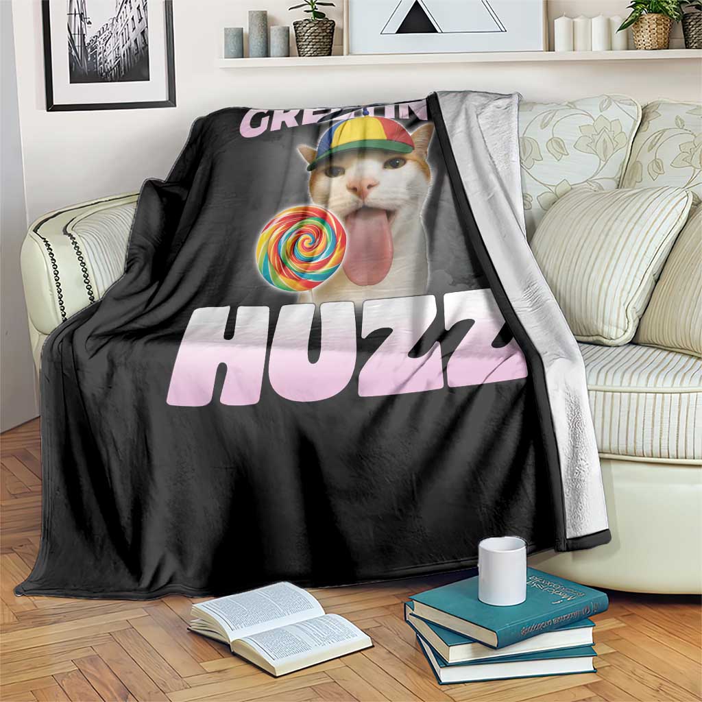 Funny Cat Meme Throw Blanket Greetings Huzz TS14 Print Your Wear
