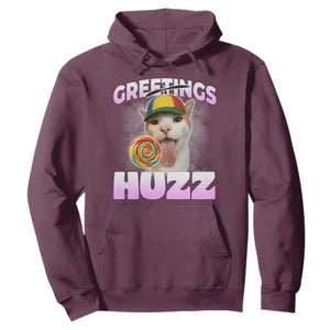 Funny Cat Meme Hoodie Greetings Huzz TS14 Maroon Print Your Wear