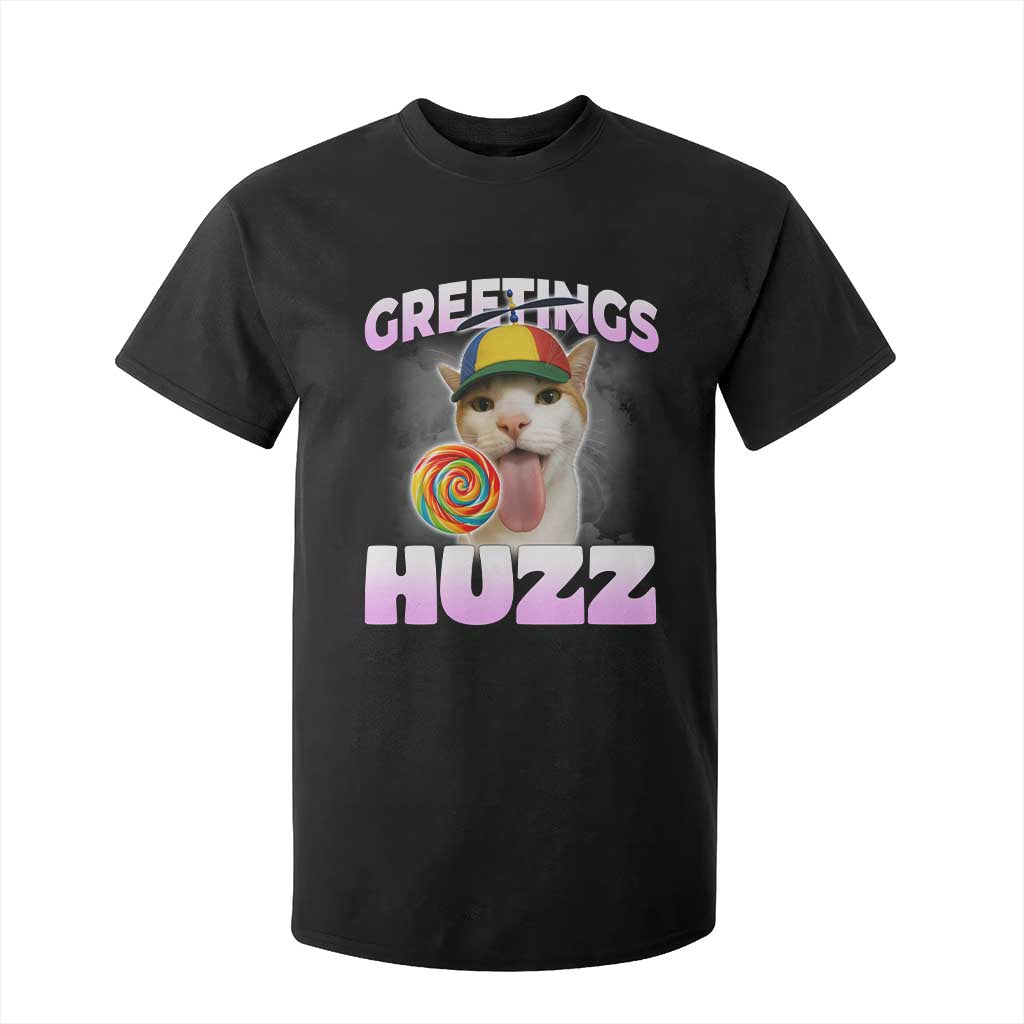 Funny Cat Meme T Shirt For Kid Greetings Huzz TS14 Black Print Your Wear
