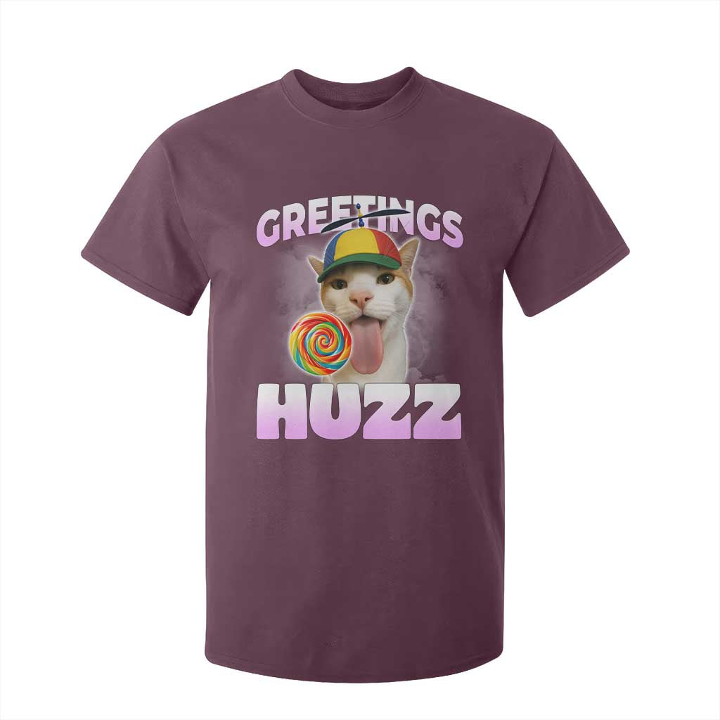 Funny Cat Meme T Shirt For Kid Greetings Huzz TS14 Maroon Print Your Wear