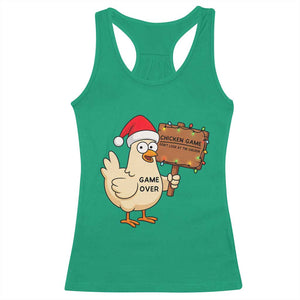 Chicken Game Christmas Racerback Tank Top Funny Do Not Look At The Chicken TS14 Irish Green Print Your Wear